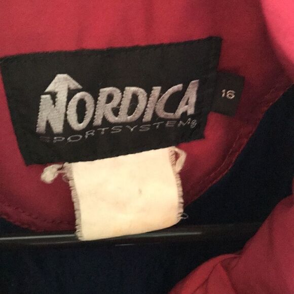 Nordica Vintage Ski Jacket  Plum /Raspberry embroidery & high end detail EUC 16 - Picture 4 of 10